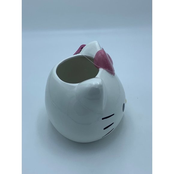 Sanrio Hello Kitty Large Ceramic Planter Pot Pink Bow - Picture 3 of 12